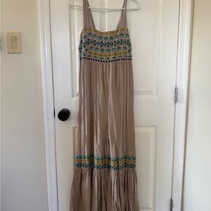 Embroidered Beige Jumper